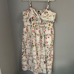 Old Navy White Dress with Floral Print